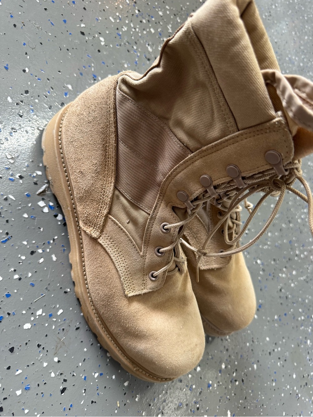 US Military Hot Weather Steel Toe Combat Work Boots Size 12 R Vibram Sole